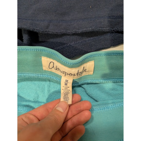 Aeropostale Womens Large/Medium Lounge Micro Shorts Bundle Navy Blue Turquoise - Picture 3 of 8